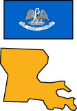 Louisiana: Map and State Flag