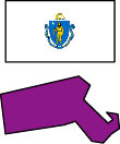 Massachusetts: Map and State Flag