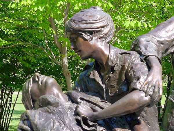 Vietnam Women's Memorial: Nurse Comforts a Soldier
