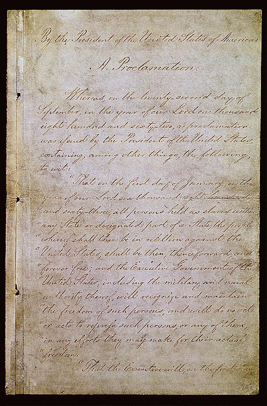 The Emancipation Proclamation (Page 1)