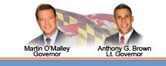 Image of Governor Martin O'Malley and Lt. Governor Anthony G. Brown, Click image to go to Office of Governor website.
