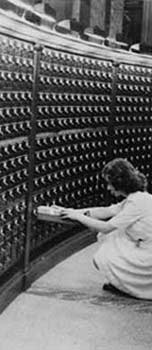  [Woman at Main Reading Room card catalog in the Library of Congress c. 1930] 