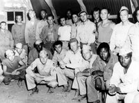 African-American and white soldiers at a base in Italy during World War II. Source: United States Army.