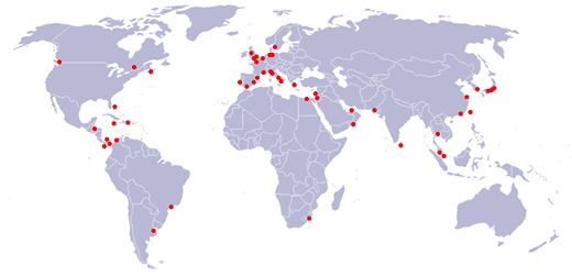 world ports map