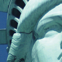 Left part of the Statue of Liberty's Face