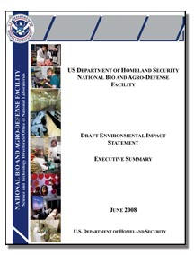 image of NBAF DEIS report cover