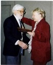 President Carolyn Merchant presented the Distinguished Scholar Award to Alfred Crosby in 2001.