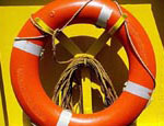 Photo of a life preserver and anchor