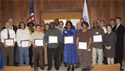 GPO employees are awarded for their outstanding contributions to the 2005 Presidential Inauguration.  Members of the Joint Congressional Committee on Inaugural Ceremonies and the Joint Committee on Printing were in attendance.