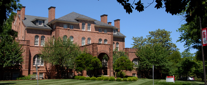 Holladay Hall was the first building on campus and, for years, contained virtually the entire college. With its Romanesque revival design and an exceptionally beautiful hallway, Holladay has been designated as a historic site by the Raleigh City Council.