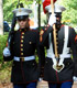 Two Marines in dress uniforms