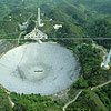 Aerial view of Arecibo Observatory's main dish
