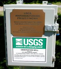 NGWA observation well dedication plaque