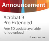 Free Acrobat 9 Pro Extended - 3D update available for download
