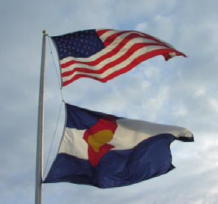 Picture of US & Colorado Flag