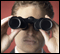 Man with binoculars.