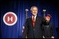 President George W. Bush speaks at the United States Hispanic Chamber of Commerce in Washington, D.C., Wednesday, March 24, 2004. The President discussed his policies to strengthen the economy and help small businesses create jobs.   White House photo by Paul Morse