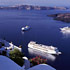 Cruise ships off Santorini island, Greece (© Johanna Huber/SIME/4Corners Images)