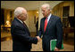 Vice President Dick Cheney bids farewell to Vice President-elect Joe Biden Thursday, November 13, 2008, following their nearly hour-long visit at the Vice President's Residence at the U.S. Naval Observatory in Washington, D.C. White House photo by David Bohrer