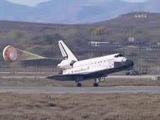 Landing of space shuttle Endeavour