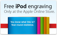 Free iPod engraving. Only at the Apple Online Store.