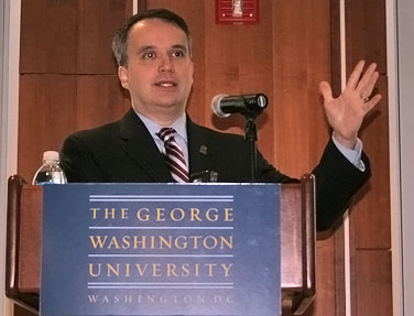 U.S. Commerce Under Secretary for International Trade Christopher A. Padilla today delivered remarks titled "Reflections and Projections: A Trade Transition Memo for the New Administration" before an audience of 200 at the George Washington University.