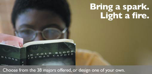 Choose from the 39 majors offered, or design one of your own.