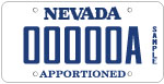 Apportioned License Plate