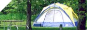 Tent in campground