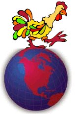 bird standing on a globe