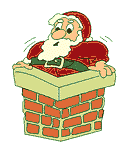 Santa stuck in a chimney!