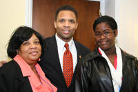 Reverend Rose McCoy, Congressman Jackson, and Da'Moyne Marie McCoy-Thomas