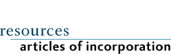 resources - articles of incorporation
