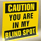 truck blind spot warning sign