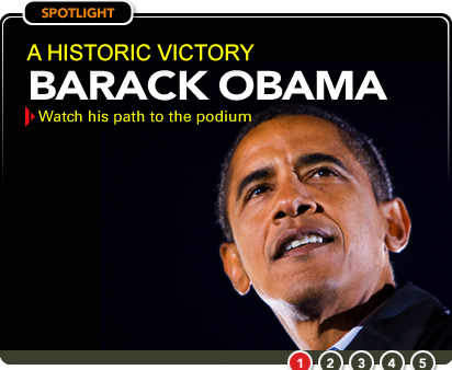 Obama's Path to the Podium