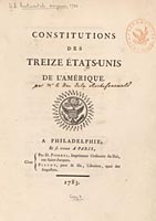 Constitutions des Treize Etats-Unis de L'Amerique.