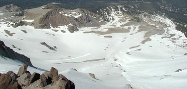 Looking Down on Devastated Area from Lassen Peak