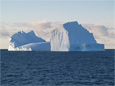 Icebergs afloat in the Ross Sea.
