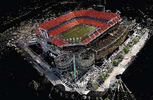 The 3-D digital reconstruction of Dolphin Stadium