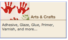 Arts and Crafts: Adhesive, Glaze, Glue, Primer, Varnish, and more...