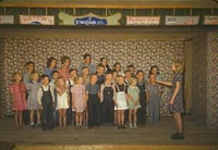 School children singing