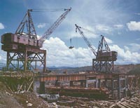 Construction work at the TVA's Douglas Dam