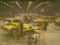Assembling B-25 bombers at North American Aviation