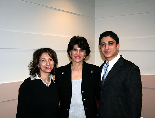 Photo: Congresswoman Lucille Roybal-Allard congratulates 19-year-old Downey resident John Haddad on his admission into the Naval Academy Preparatory School (NAPS) in Newport, Rhode Island.