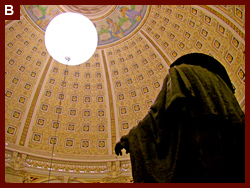 View of Main Reading Room dome during filming of “National Treasure: Book of Secrets.” 2007