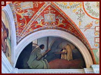Manuscript Book mural in Evolution of the Book series, John W. Alexander. Library of Congress Thomas Jefferson Building. 2007