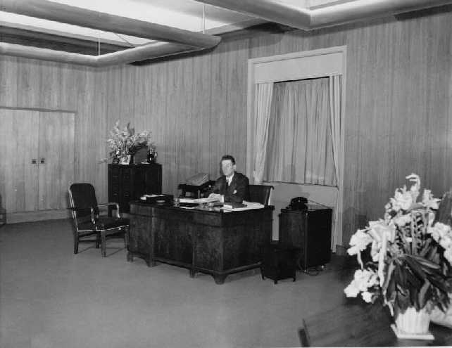 Comptroller General Warren in his office in the 1950s