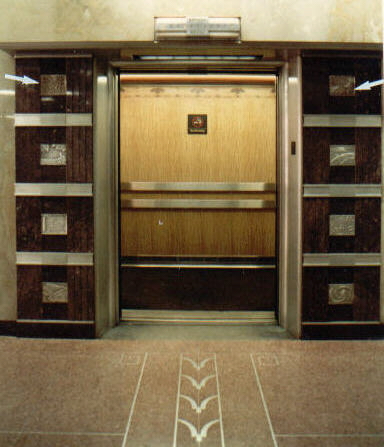 Elevator lobby, GAO building, reflecting original 1949 design