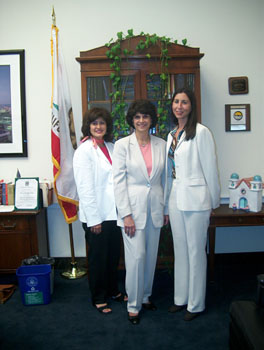 Photo: Congresswoman Lucille Roybal-Allard congratulates El Clasificado, a company based in East Los Angeles.