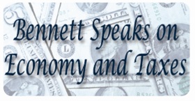 Picture of Bennett Speaks on Economy and Taxes